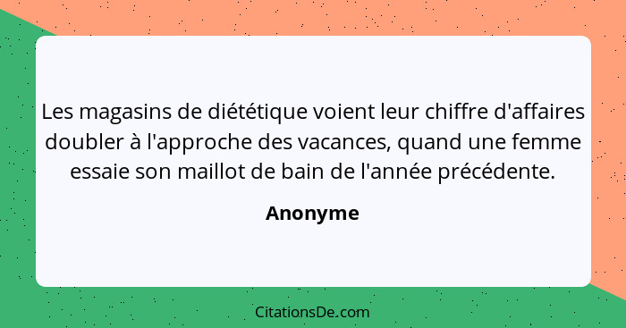 Les magasins de diététique voient leur chiffre d'affaires doubler à l'approche des vacances, quand une femme essaie son maillot de bain de l... - Anonyme