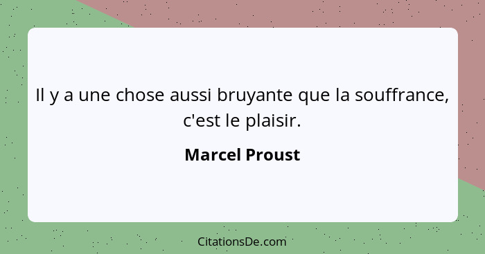 Il y a une chose aussi bruyante que la souffrance, c'est le plaisir.... - Marcel Proust