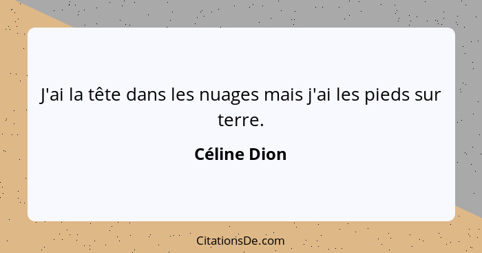 Celine Dion J Ai La Tete Dans Les Nuages Mais J Ai Les Pie