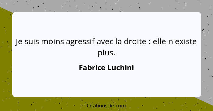 Je suis moins agressif avec la droite : elle n'existe plus.... - Fabrice Luchini