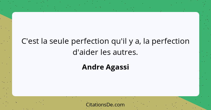 Andre Agassi C Est La Seule Perfection Qu Il Y A La Perfe