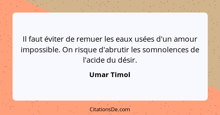 Umar Timol Il Faut Eviter De Remuer Les Eaux Usees D Un Am