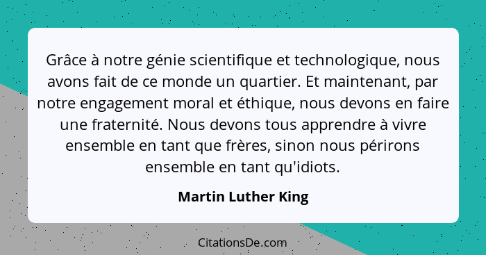 Martin Luther King Grace A Notre Genie Scientifique Et Tec