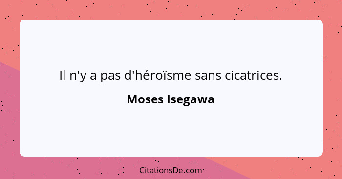 Il n'y a pas d'héroïsme sans cicatrices.... - Moses Isegawa