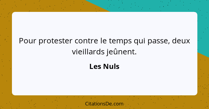 Pour protester contre le temps qui passe, deux vieillards jeûnent.... - Les Nuls