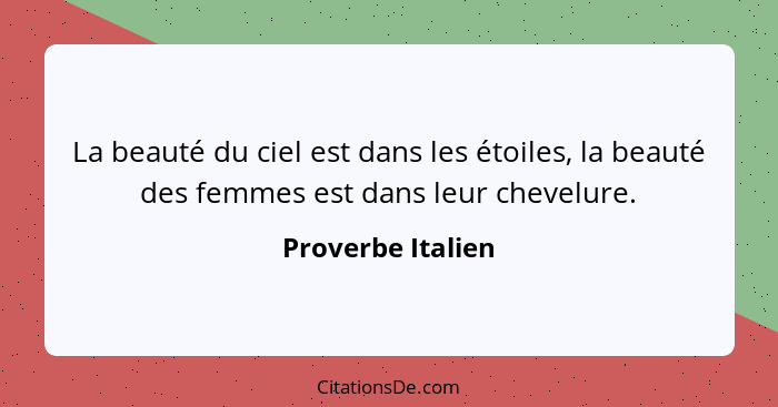 Proverbe Italien La Beaute Du Ciel Est Dans Les Etoiles L